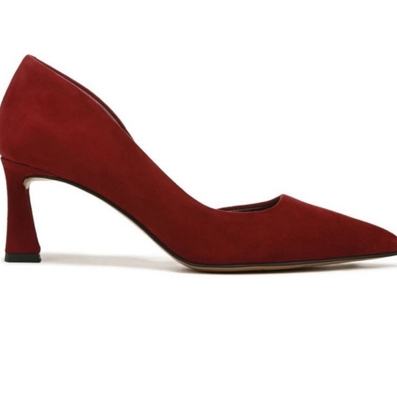 NWOT Franco Sarto Tana Suede Red Heels - Size 9.5 - Picture 3 of 14